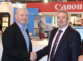 L-R John Foy, Sales and Marketing Director, Online Reprographics; Jason Kabi, Account Manager, Commercial, Canon UK